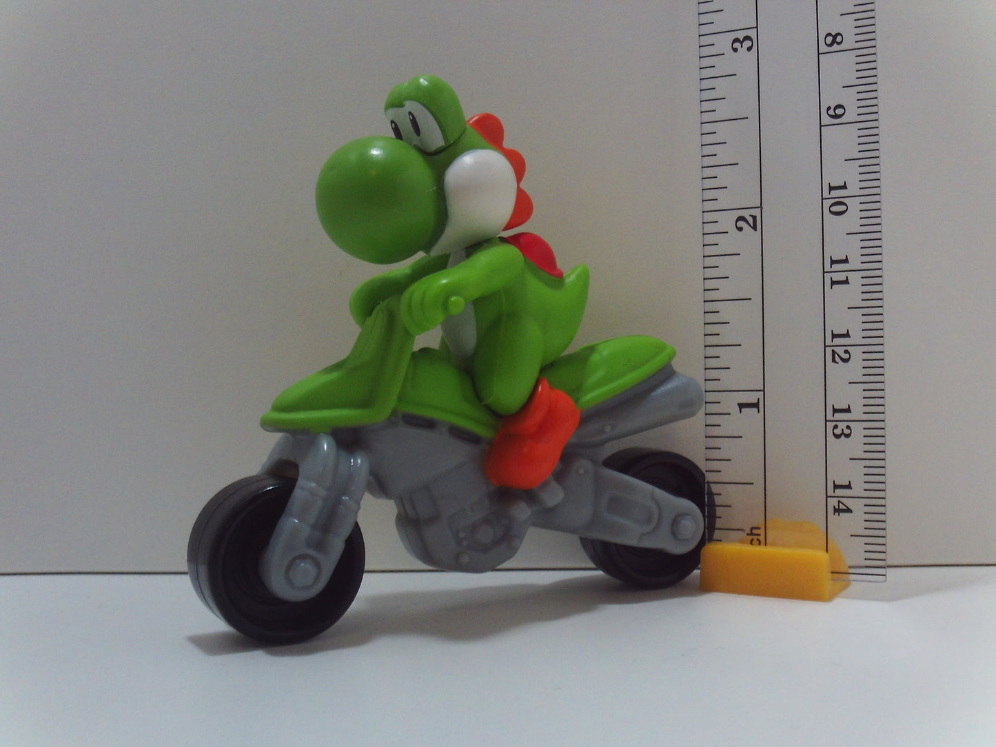 Yoshi on Motorbike Plastic Painted Toy