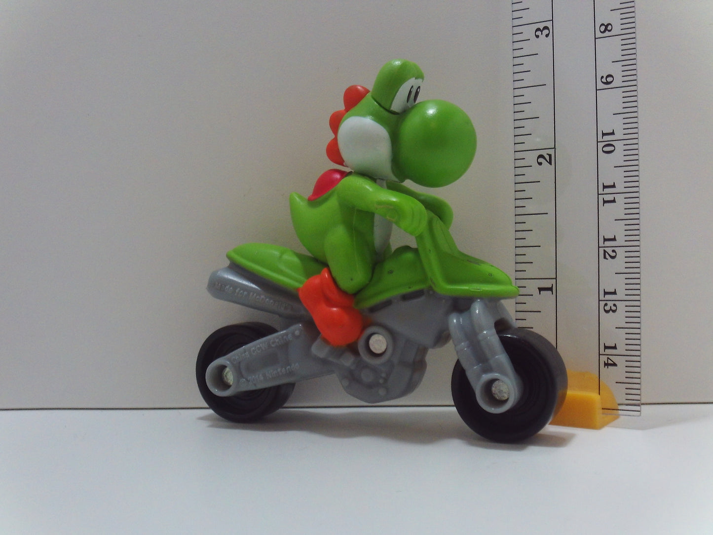 Yoshi on Motorbike Plastic Painted Toy